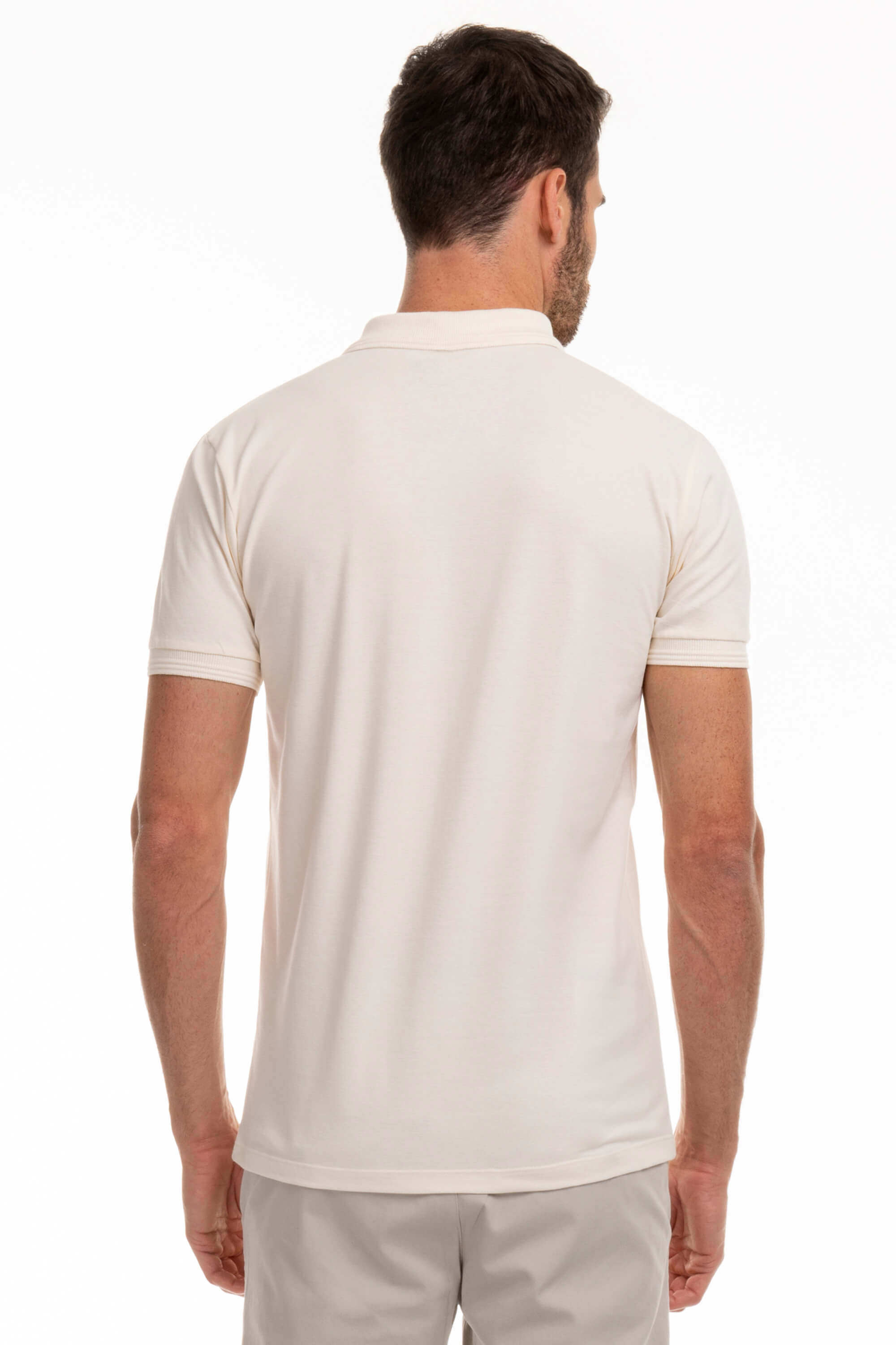 Camisa Polo Masculina Básica Off White