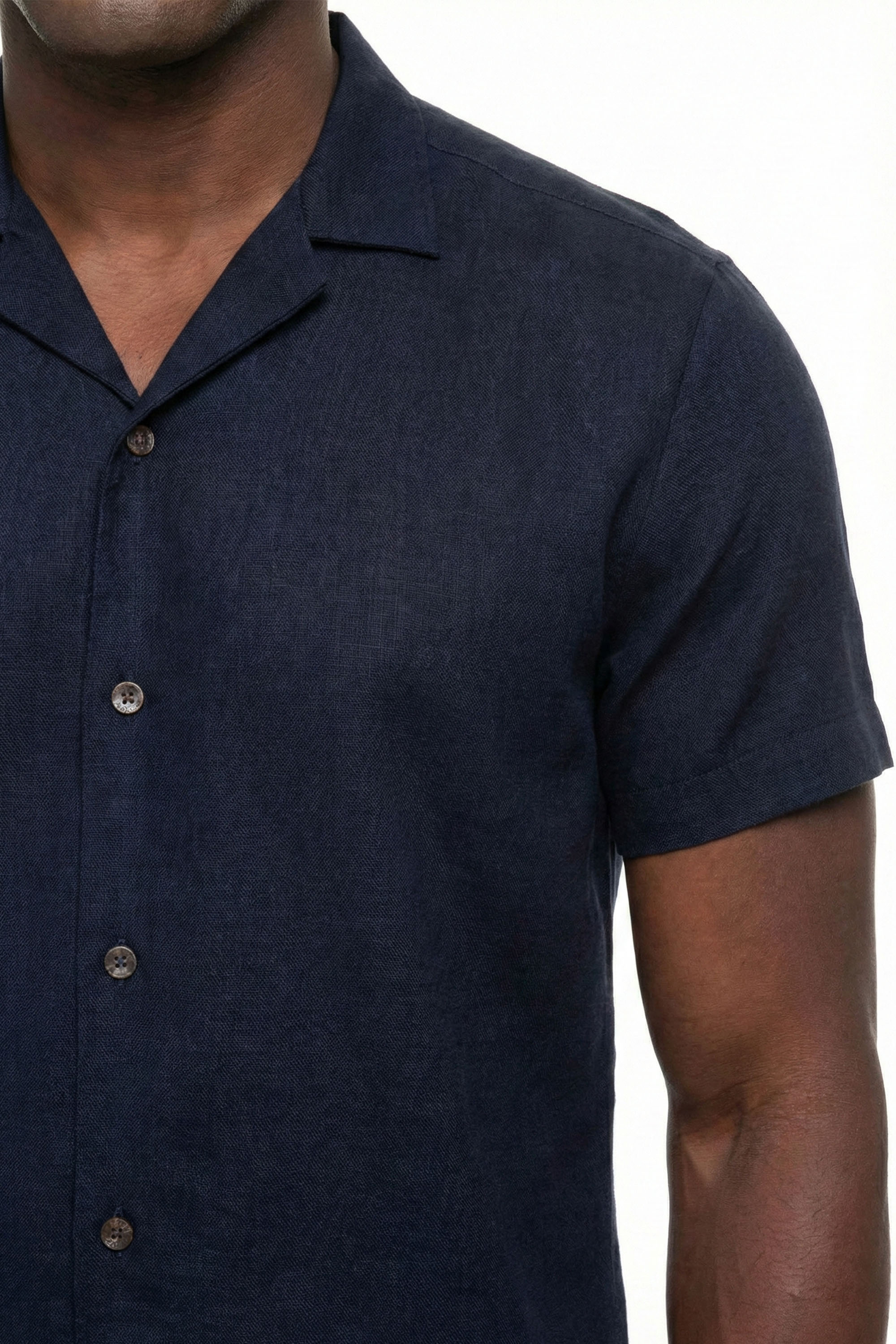 CAMISA MANGA CURTA MASCULINA AZUL MARINHO